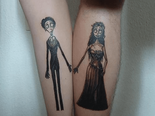 Couples With Cute Complementary Tattoos Showing Their