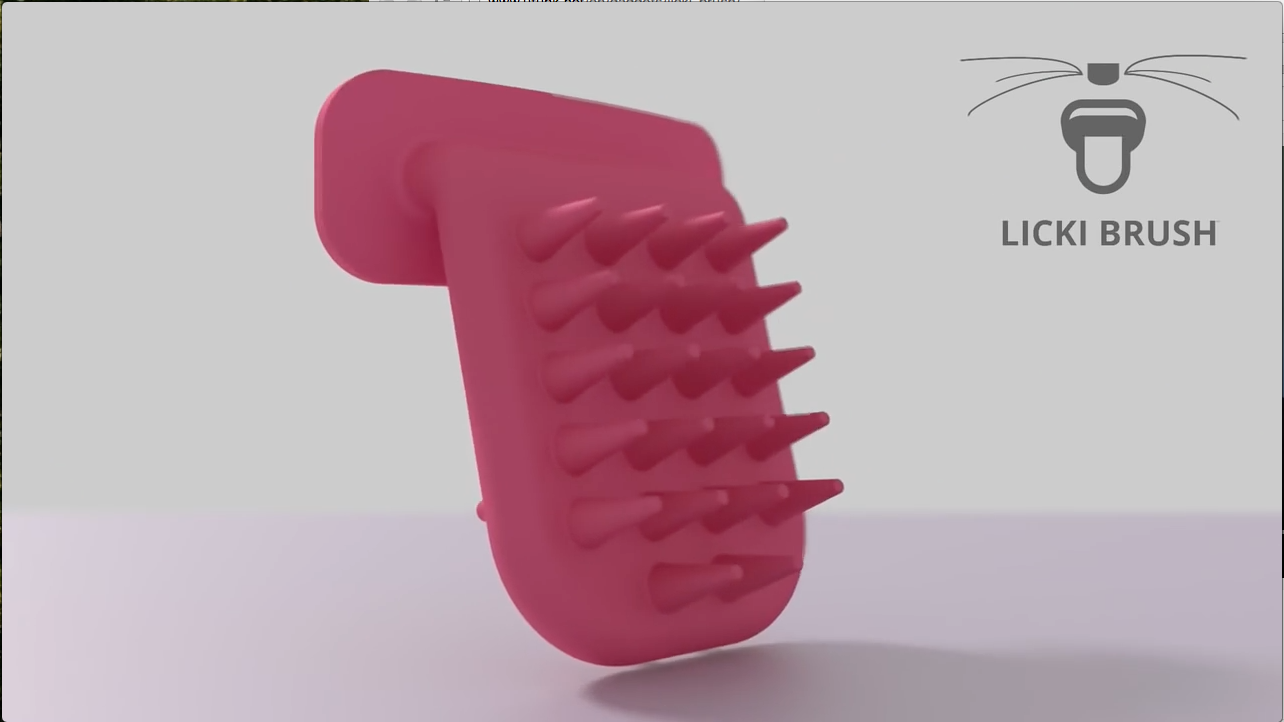 tongue inspired grooming brush